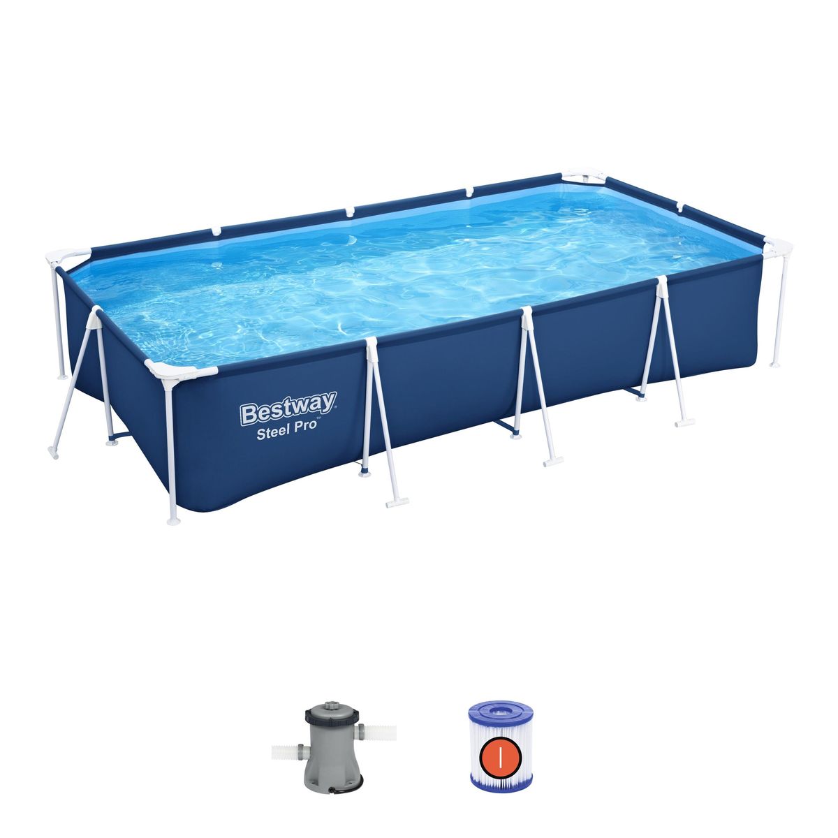Bestway - Rectangular Frame Pool Set with Pump 4 x 2.1x 0.81m (5700 L)
